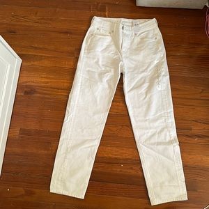 American eagle white straight leg jeans